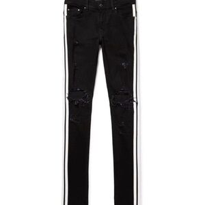 Amiri Track Flocked Jeans Black/White